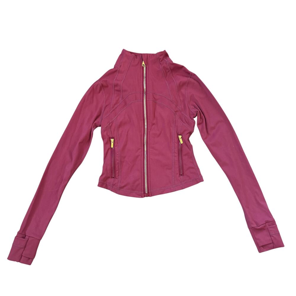 Lululemon Define Cropped Jacket Nulu Magenta Smoke Gold